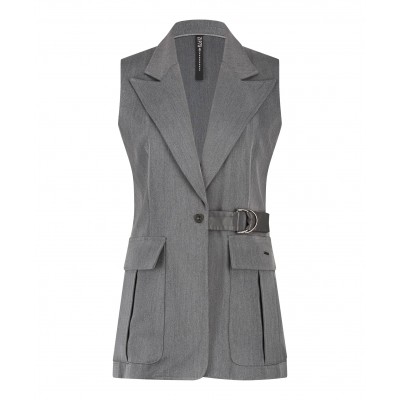 Gilet Long Cargo Light Grey