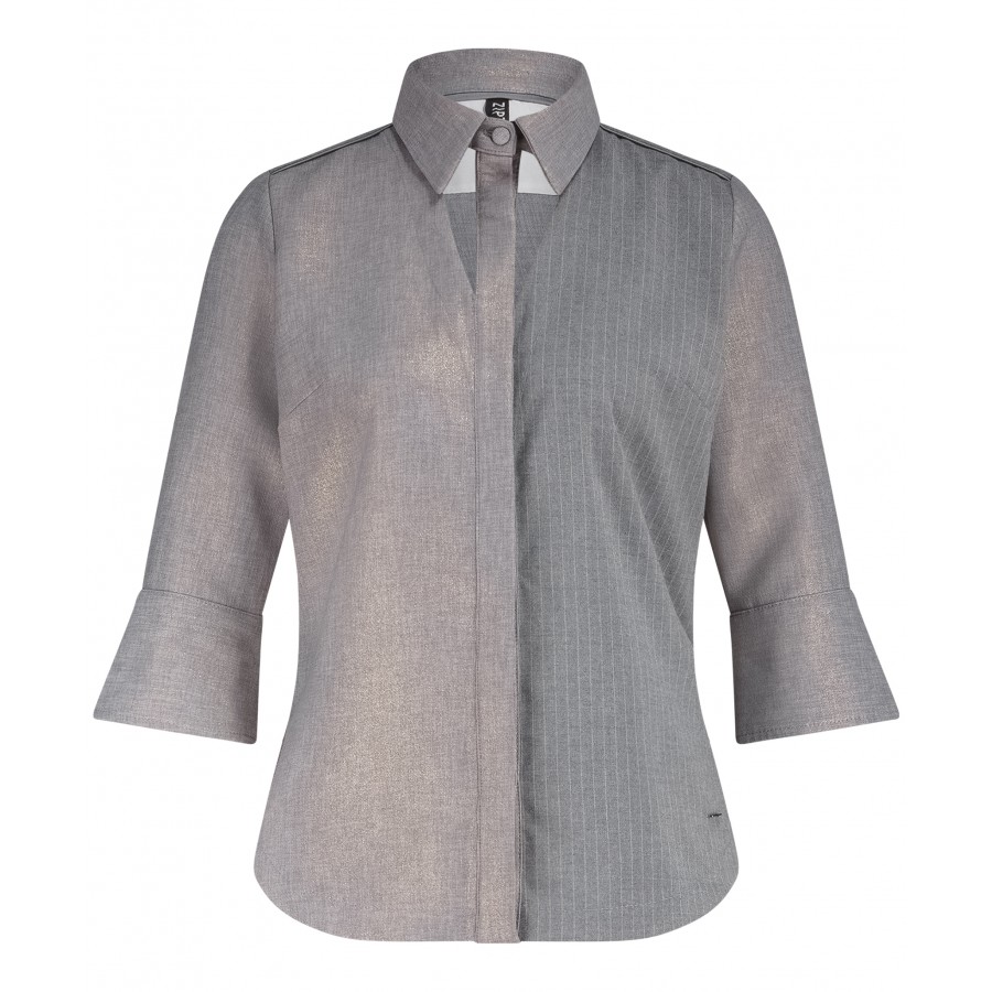 Blouse Cut-out Sparkling Grey