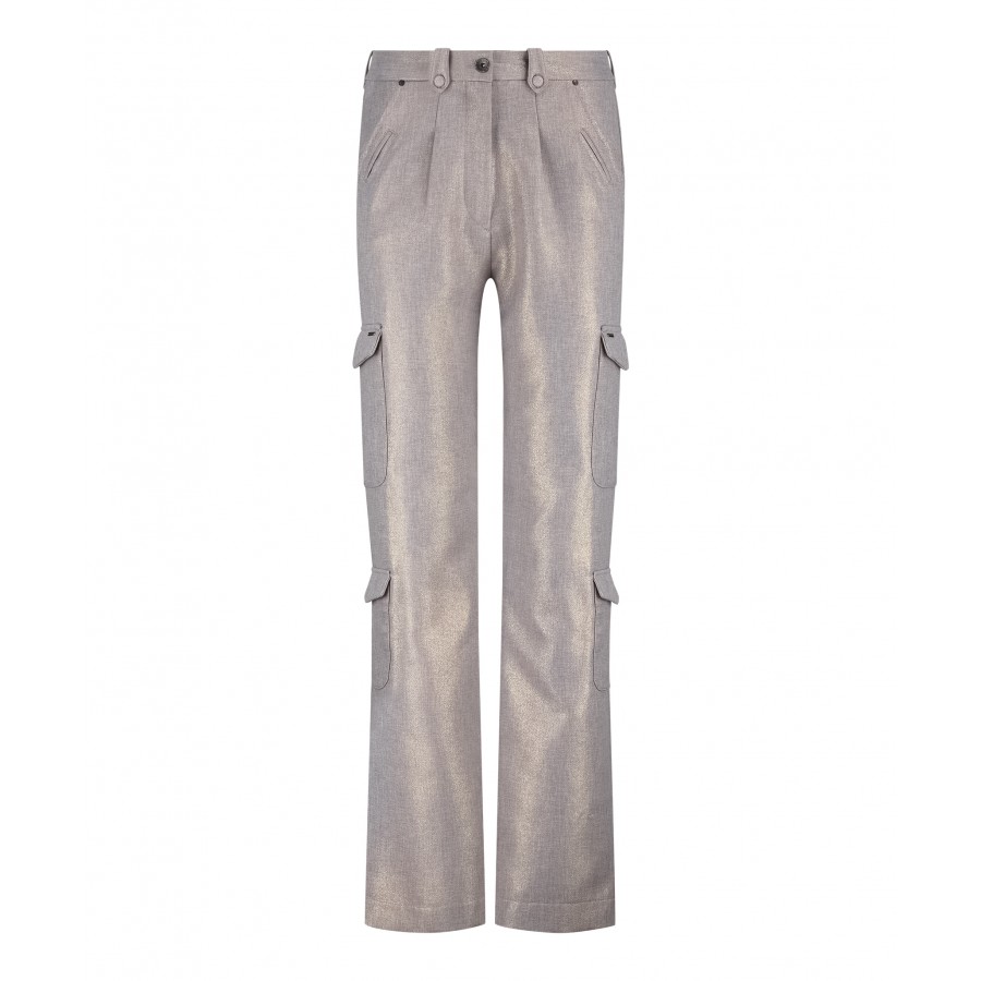 Cargo Wide Leg Sparkling Grey