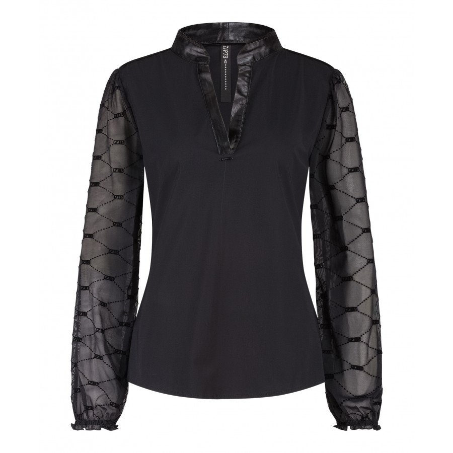 Top Mesh Sleeve Black