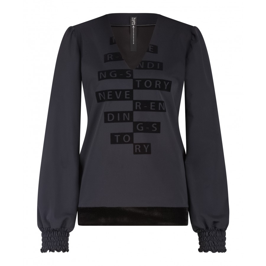 Top V Never Ending Black Velvet
