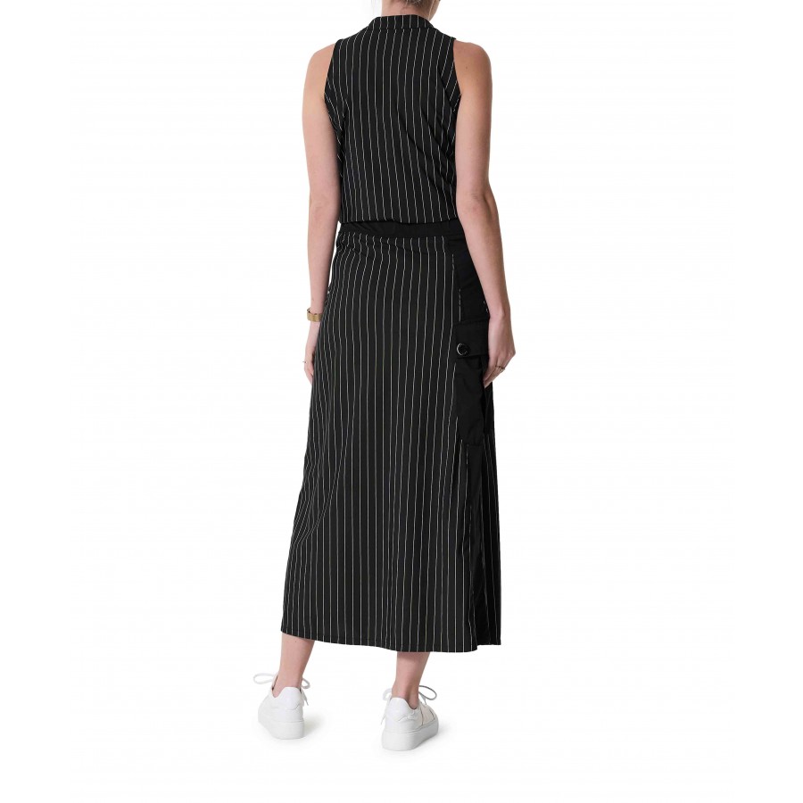 Wrap Skirt Pinstripe